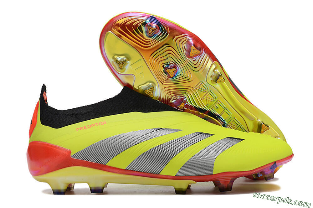 Adidas Predator Accuracy+ Laceless FG Low-Tops Football Boots - Yellow/Black/Grey 1