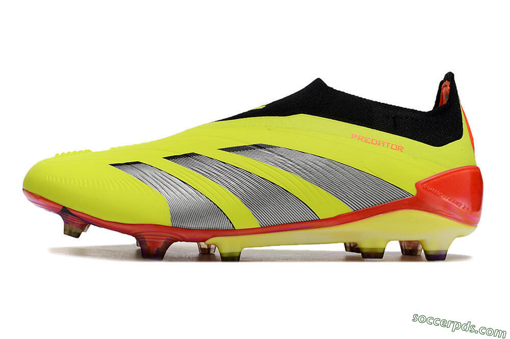 Adidas Predator Accuracy+ Laceless FG Low-Tops Football Boots - Yellow/Black/Grey 2