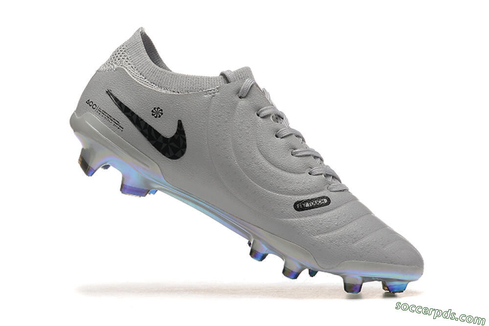Nike Tiempo Legend 10 Elite FG Low-Tops Football Boots - Grey/Black/Silver 7