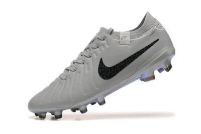 Nike Tiempo Legend 10 Elite FG Low-Tops Football Boots - Grey/Black/Silver