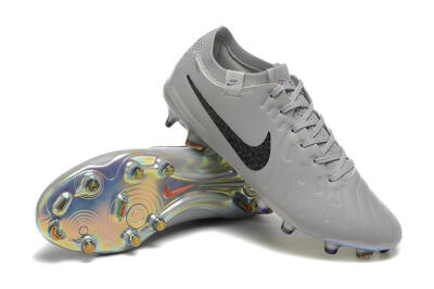 Nike Tiempo Legend 10 Elite FG Low-Tops Football Boots - Grey/Black/Silver