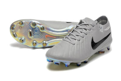 Nike Tiempo Legend 10 Elite FG Low-Tops Football Boots - Grey/Black/Silver