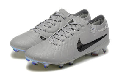 Nike Tiempo Legend 10 Elite FG Low-Tops Football Boots - Grey/Black/Silver