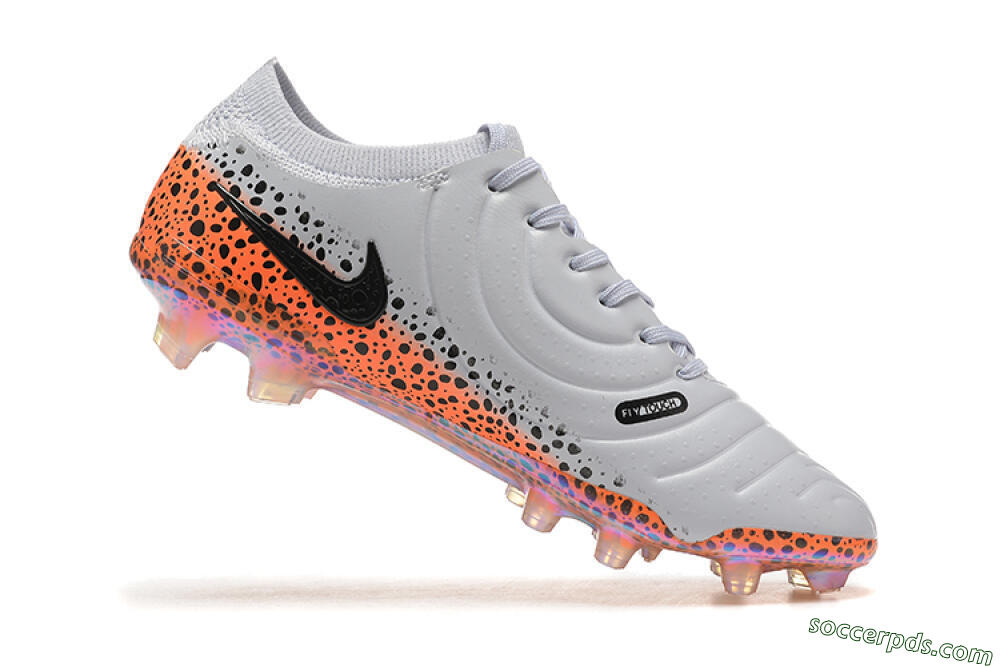 Nike Tiempo Legend 10 Elite FG Low-Tops Football Boots - Grey/Orange/Black 7