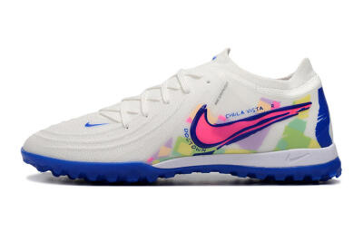 Nike Phantom Luna Elite TF Low-Tops Football Shoes - White/Blue/Pink/Yellow