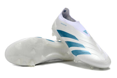Adidas Predator Accuracy+ Laceless FG Low-Tops Football Boots - White/Blue