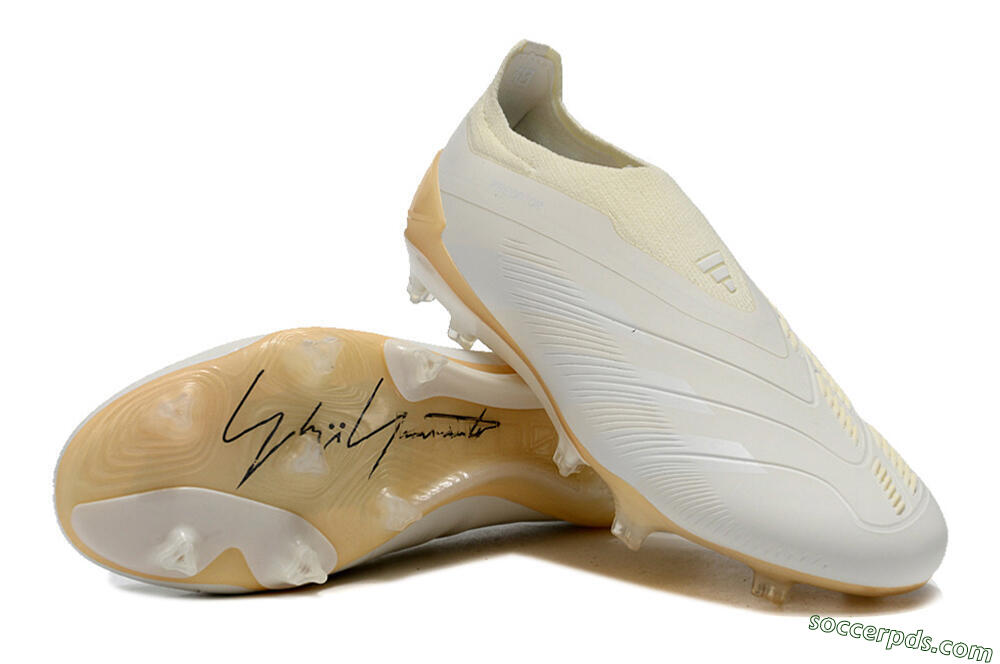 Adidas Predator Accuracy+ Laceless FG Low-Tops Football Boots - White/Beige 3