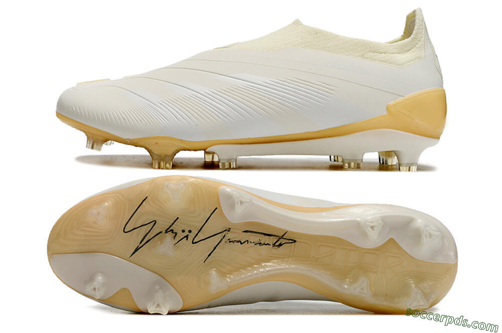 Adidas Predator Accuracy+ Laceless FG Low-Tops Football Boots - White/Beige 0