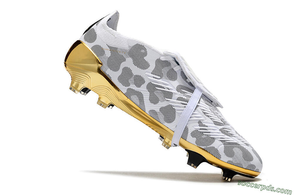 Adidas Predator Elite Foldover Tongue FG Low-Tops Football Boots - White/Silver/Gold/Black 4