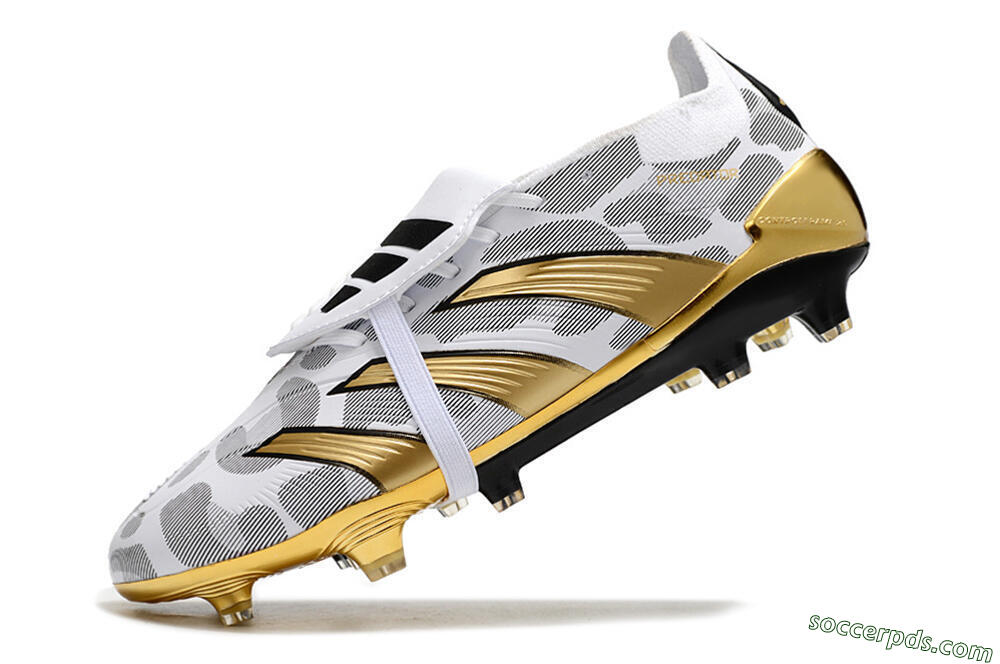 Adidas Predator Elite Foldover Tongue FG Low-Tops Football Boots - White/Silver/Gold/Black 5
