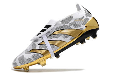 Adidas Predator Elite Foldover Tongue FG Low-Tops Football Boots - White/Silver/Gold/Black