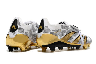 Adidas Predator Elite Foldover Tongue FG Low-Tops Football Boots - White/Silver/Gold/Black
