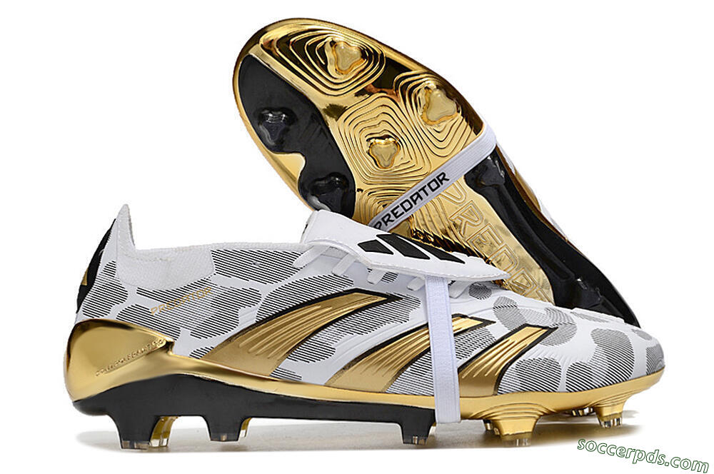 Adidas Predator Elite Foldover Tongue FG Low-Tops Football Boots - White/Silver/Gold/Black 1