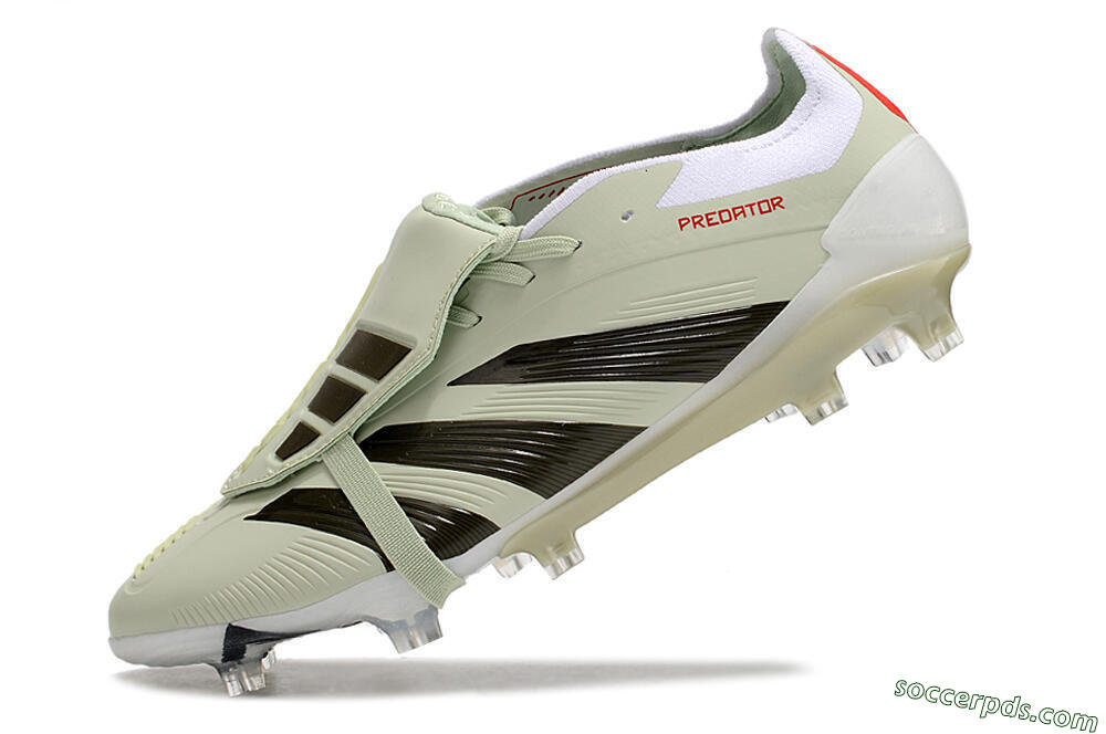Adidas Predator Elite Foldover Tongue FG Low-Tops Football Boots - Beige/Black/White 5