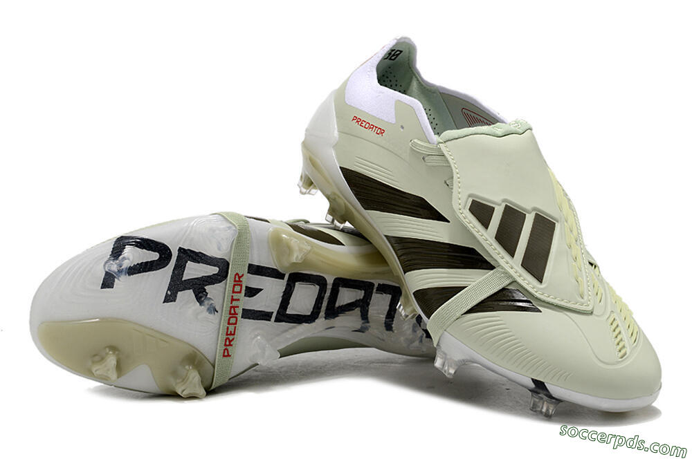 Adidas Predator Elite Foldover Tongue FG Low-Tops Football Boots - Beige/Black/White 3