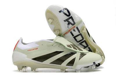 Adidas Predator Elite Foldover Tongue FG Low-Tops Football Boots - Beige/Black/White
