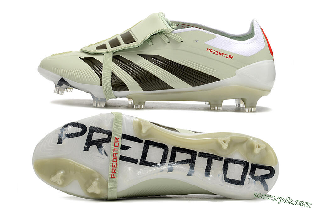 Adidas Predator Elite Foldover Tongue FG Low-Tops Football Boots - Beige/Black/White 0