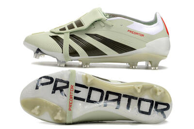 Adidas Predator Elite Foldover Tongue FG Low-Tops Football Boots - Beige/Black/White