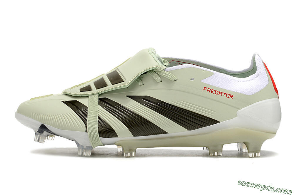 Adidas Predator Elite Foldover Tongue FG Low-Tops Football Boots - Beige/Black/White 2