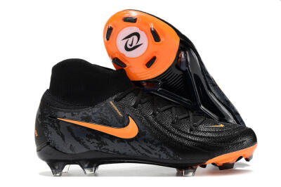 Nike Phantom Luna Elite FG High-Tops Football Boots - Black/Silver/Orange