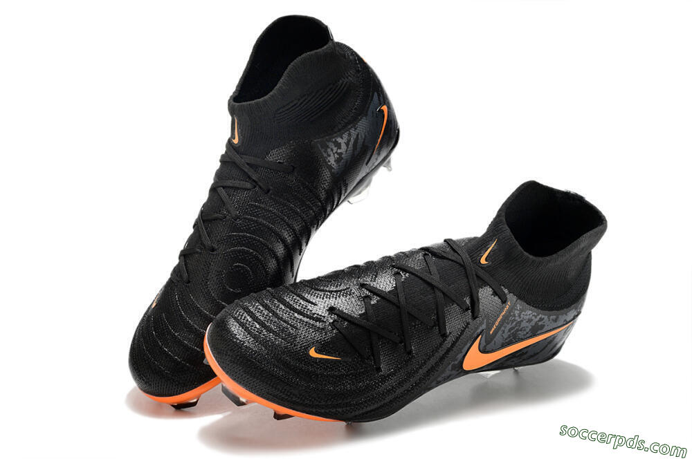 Nike Phantom Luna Elite FG High-Tops Football Boots - Black/Silver/Orange 3