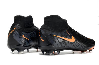 Nike Phantom Luna Elite FG High-Tops Football Boots - Black/Silver/Orange