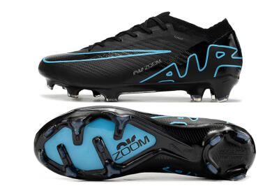 Nike Air Zoom Mercurial Vapor 15 Elite FG Low-Tops Football Boots - Black/Jade/Blue