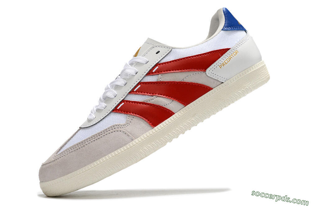 Adidas Predator 24 League IC Low-Tops Football Shoes - Grey/White/Red/Blue 5
