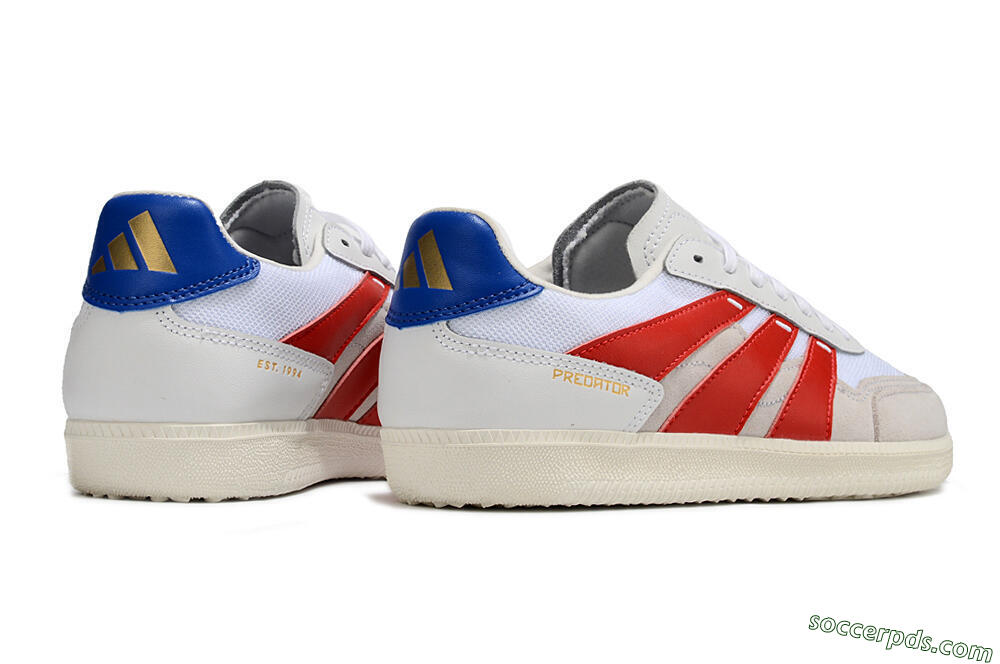 Adidas Predator 24 League IC Low-Tops Football Shoes - Grey/White/Red/Blue 6