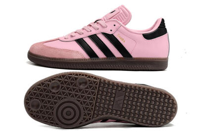 Adidas Samba Messi IC Low-Tops Football Shoes - Pink/Black/Brown