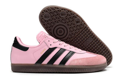 Adidas Samba Messi IC Low-Tops Football Shoes - Pink/Black/Brown
