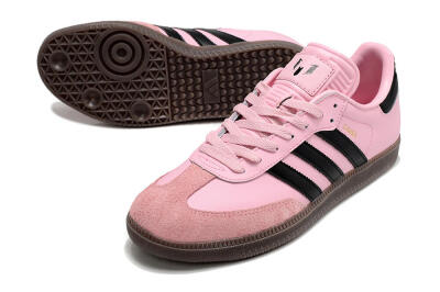 Adidas Samba Messi IC Low-Tops Football Shoes - Pink/Black/Brown