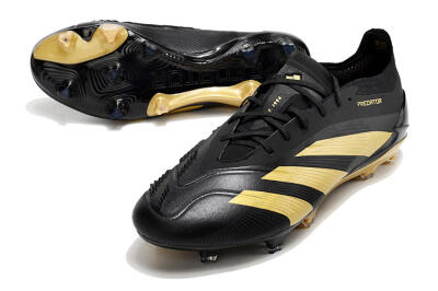 Adidas Predator 24 Elite FG Low-Tops Football Boots - Black/Gold