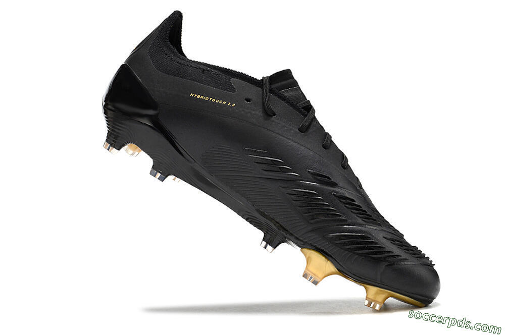 Adidas Predator 24 Elite FG Low-Tops Football Boots - Black/Gold 4