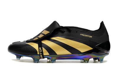 Adidas Predator Elite Foldover Tongue FG Low-Tops Football Boots - Black/Gold