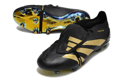 Adidas Predator Elite Foldover Tongue FG Low-Tops Football Boots - Black/Gold