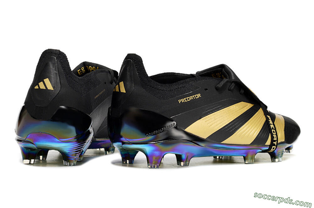 Adidas Predator Elite Foldover Tongue FG Low-Tops Football Boots - Black/Gold 6