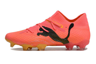 Puma Future 7 Ultimate FG Low-Tops Football Boots - Pink/Black/Yellow