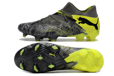 Puma Future 7 Ultimate FG Low-Tops Football Boots - Grey/Yellow/Black