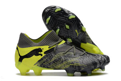 Puma Future 7 Ultimate FG Low-Tops Football Boots - Grey/Yellow/Black