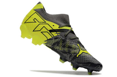 Puma Future 7 Ultimate FG Low-Tops Football Boots - Grey/Yellow/Black