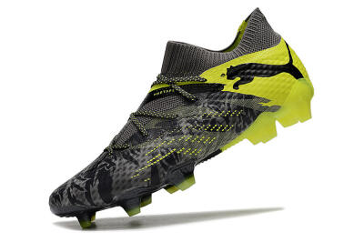 Puma Future 7 Ultimate FG Low-Tops Football Boots - Grey/Yellow/Black