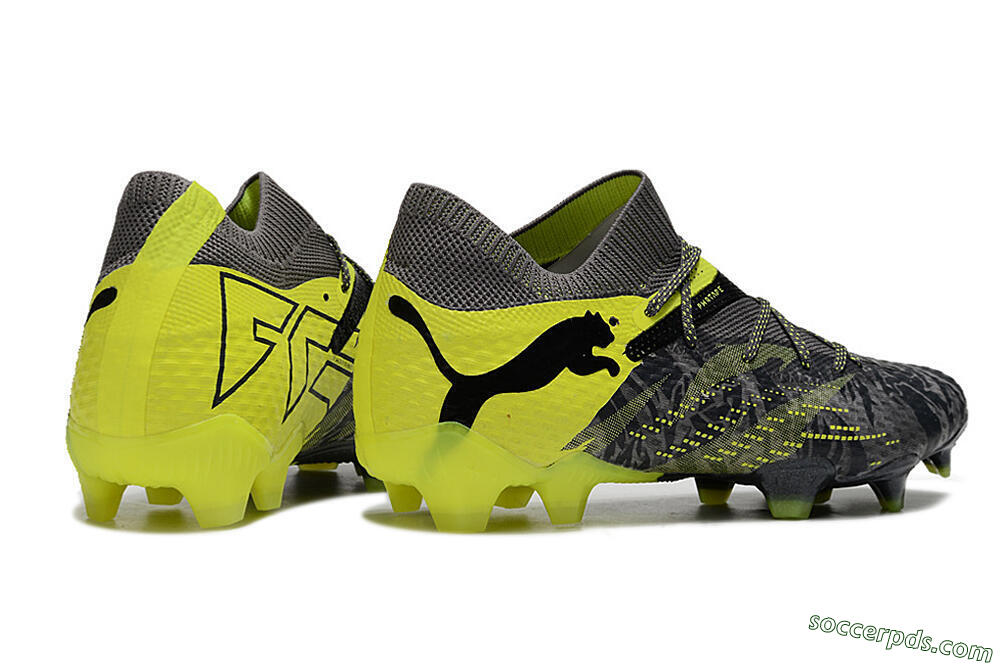 Puma Future 7 Ultimate FG Low-Tops Football Boots - Grey/Yellow/Black 6