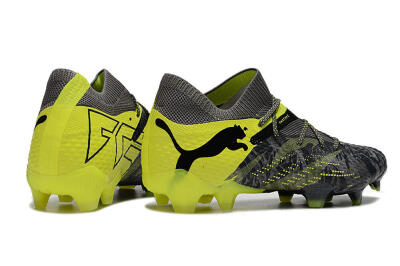 Puma Future 7 Ultimate FG Low-Tops Football Boots - Grey/Yellow/Black