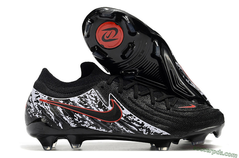 Nike Phantom Luna Elite NU FG Low-Tops Football Boots - Black/Red/White 1