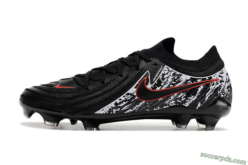 Nike Phantom Luna Elite NU FG Low-Tops Football Boots - Black/Red/White 2
