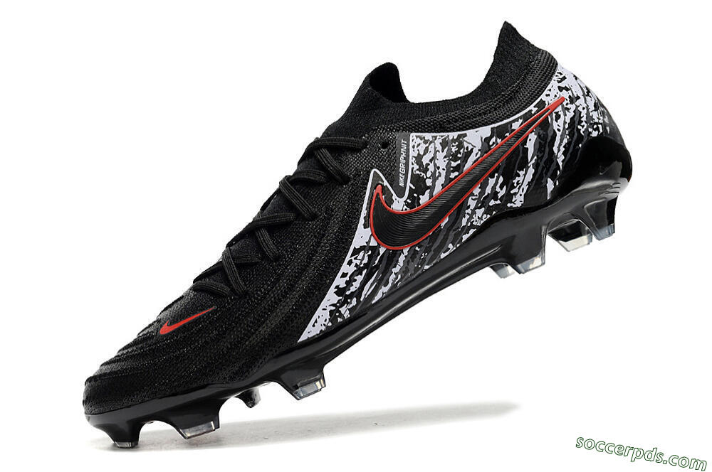 Nike Phantom Luna Elite NU FG Low-Tops Football Boots - Black/Red/White 5