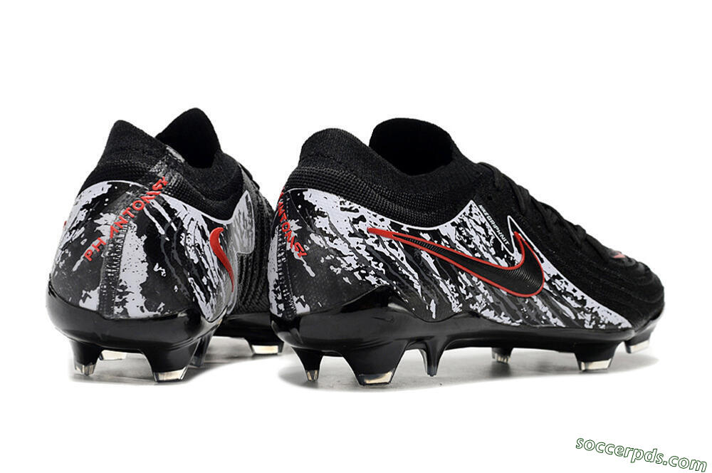 Nike Phantom Luna Elite NU FG Low-Tops Football Boots - Black/Red/White 6