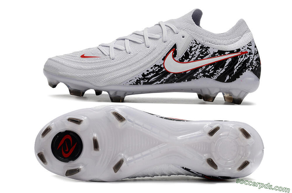 Nike Phantom Luna Elite NU FG Low-Tops Football Boots - White/Red/Black 0