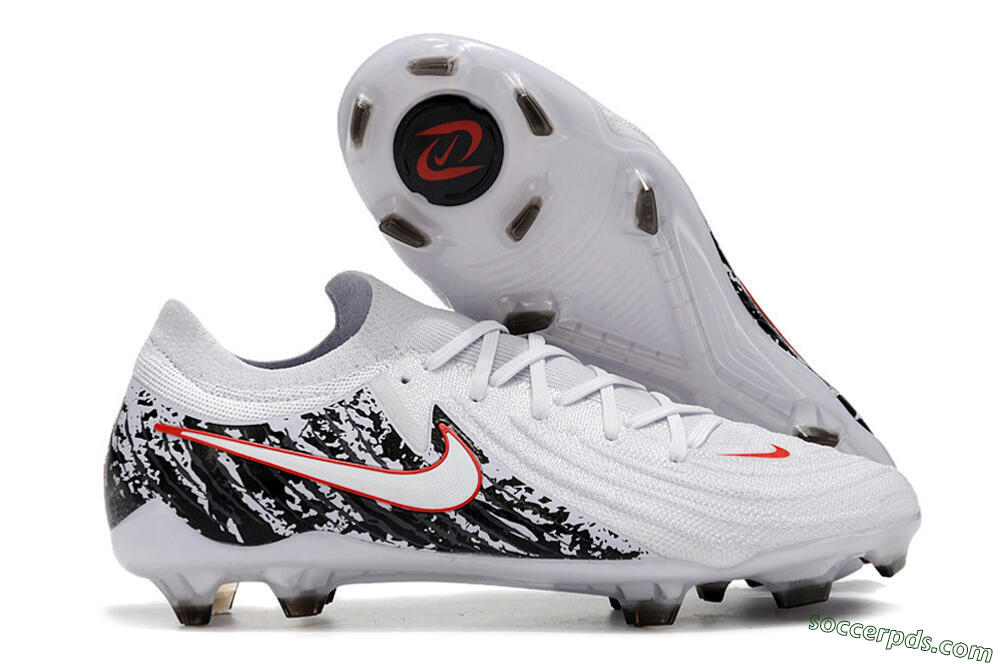 Nike Phantom Luna Elite NU FG Low-Tops Football Boots - White/Red/Black 1